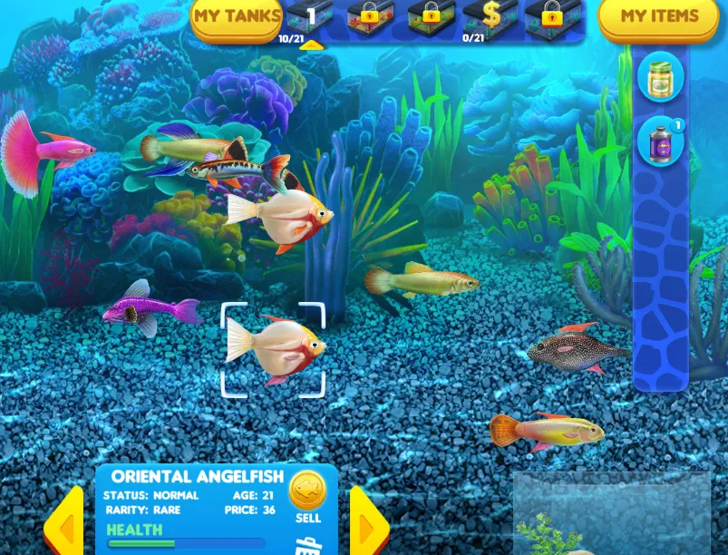 Hệ số thưởng của cá cực cao, ăn tiền cực đã tại Fishing Tycoon