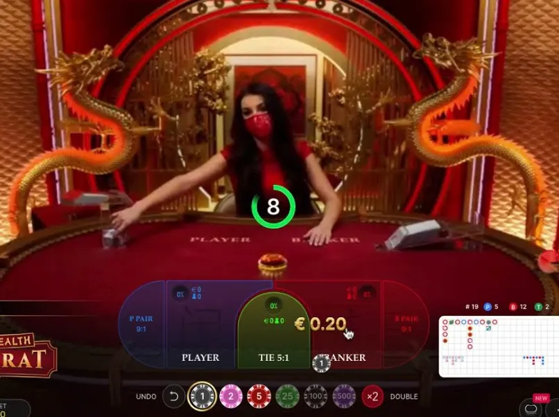 Cách chơi của game casino livestream Golden Wealth Baccarat